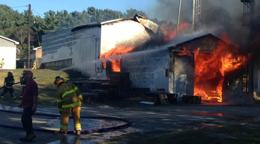 VIDEO: Wood Pellet Factory Fire In Cookville