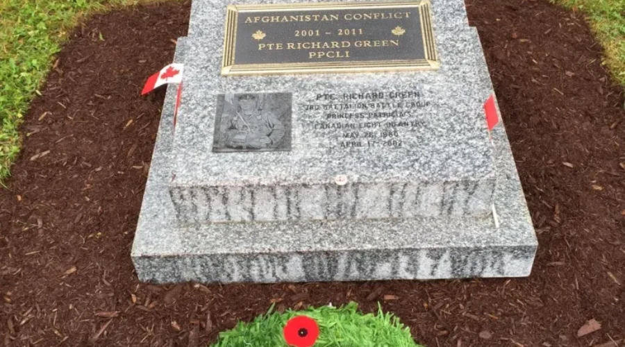 Monument Pays Tribute To Private Richard Green