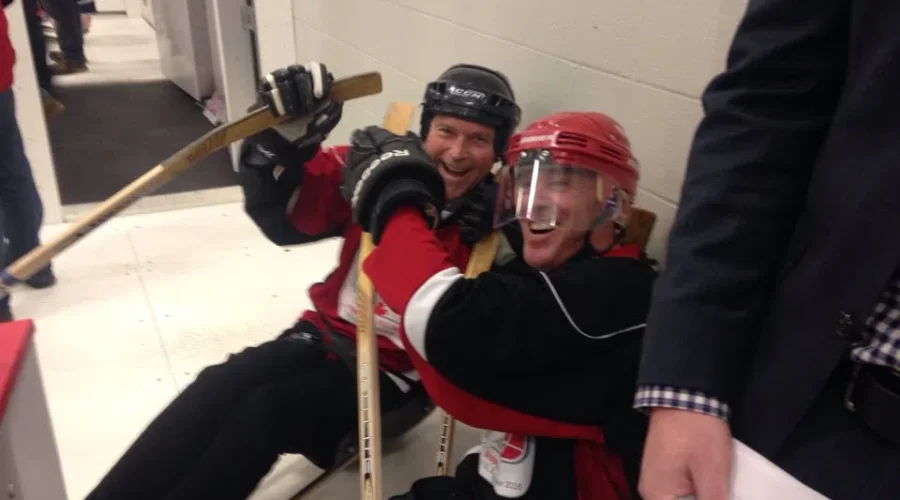 VIDEO: Mayor Vs. Councillor In Sledge Hockey Race