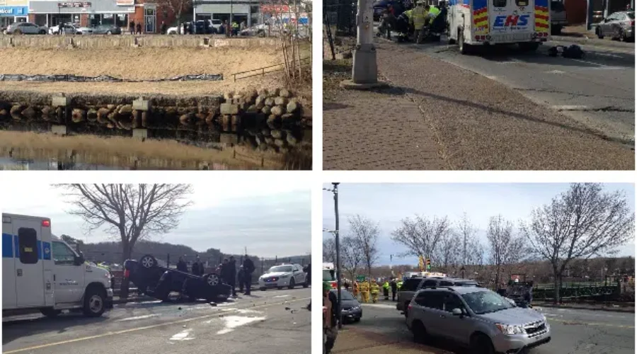 Four Vehicle Accident In Downtown Bridgewater