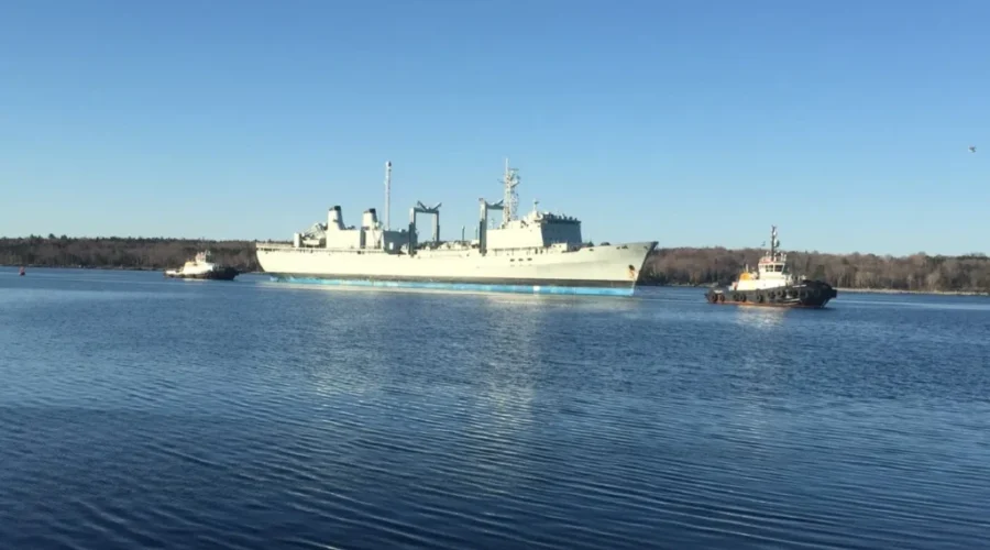 HMCS Protecteur Arrives In Queens County