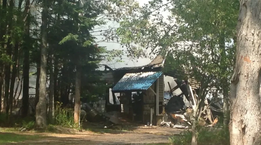 Large Garage Destroyed By Fire In Martins River