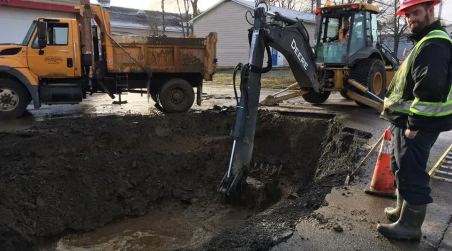 Bridgewater: Water Main Break On Dominion Street
