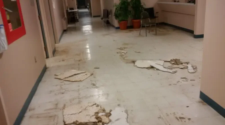 Clean Up Underway At Yarmouth Hospital After Broken Pipe Causes Major Damage.