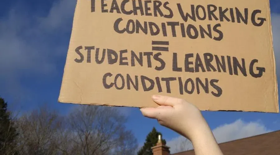 Students Walk Out To Support Teachers