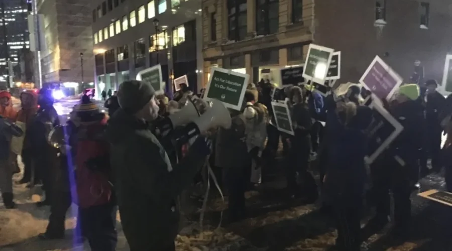 Hundreds Of Teachers Protest At Province House