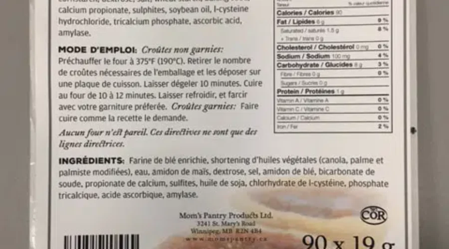 Tart Shell And Pie Lid Recall Expanded