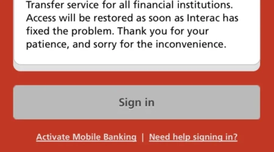 UPDATE: Interac Takes E-Transfer Service Offline Temporarily To Fix Technical Problems