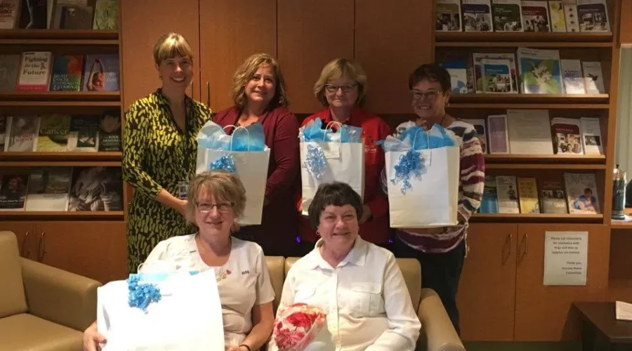 Volunteers Create Chemotherapy Caps For Journey Room