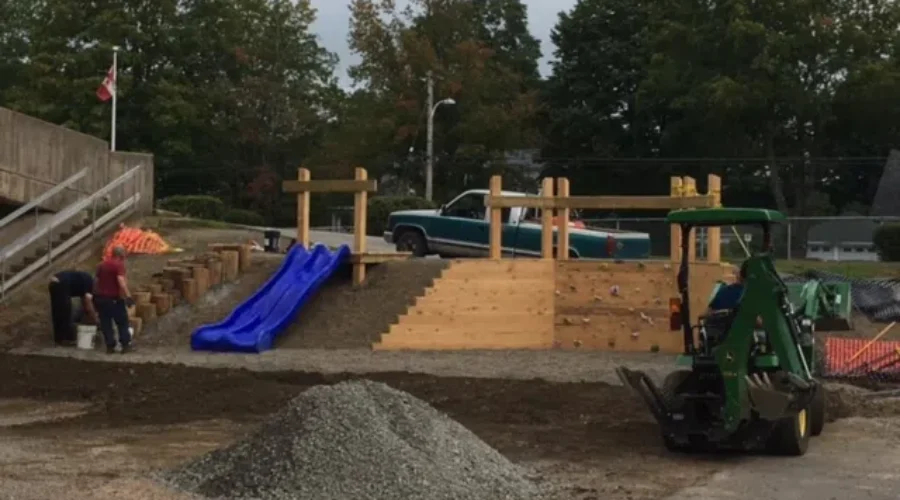 Crews Racing To Complete Phase 1 Of Bridgewater Elementary Playground