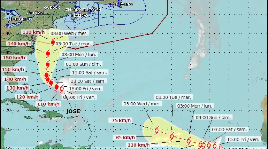 Canadian Forecasters Keeping An Eye On Jose