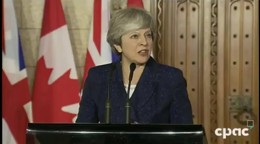 British PM May Meets With Trudeau In Ottawa