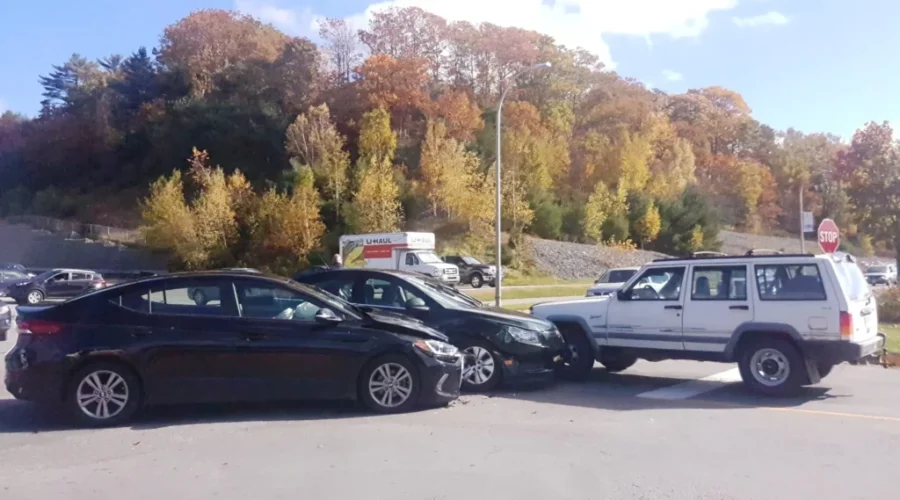 Three car collision on LaHave Street