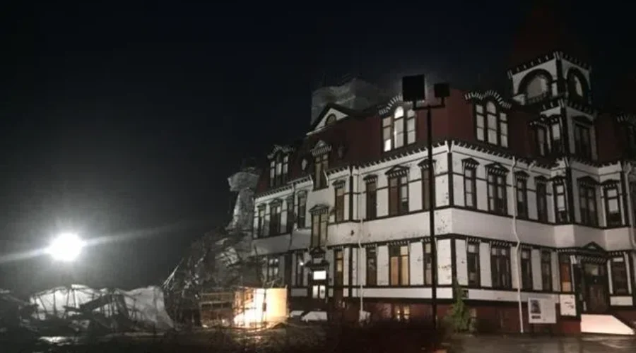 Lunenburg Academy Restoration Suffers Setback After Scaffold Collapse