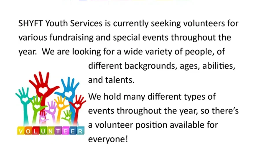 SHYFT Youth Services Looking For Volunteers
