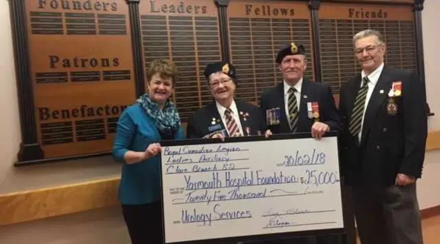 Former Saulnerville Legion Members Donate To Urology Program At Yarmouth Regional Hospital
