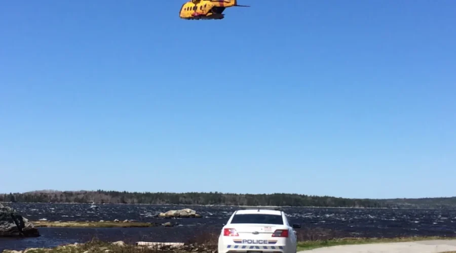 Boat Capsizes In Port Medway