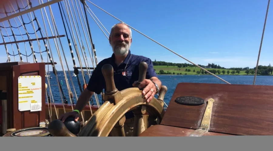 SSV Oliver Hazard Perry Tall Ship Right at Home in Lunenburg Harbour