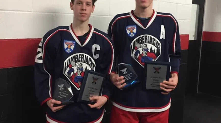 Major Bantam Lumberjack Players Woodworth, Hopkins Named League All-Stars