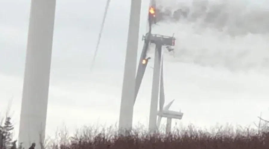 Energy Company Investigating Cause Of Wind Turbine Fire