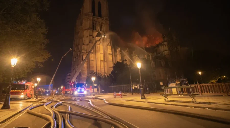 Fire Out At Notre Dame Cathedral
