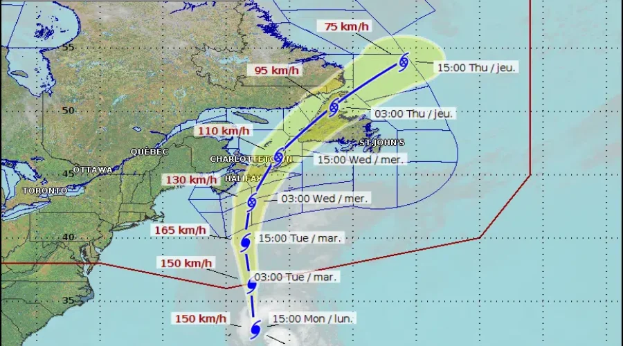 Teddy to pass through Cape Breton and Eastern NS