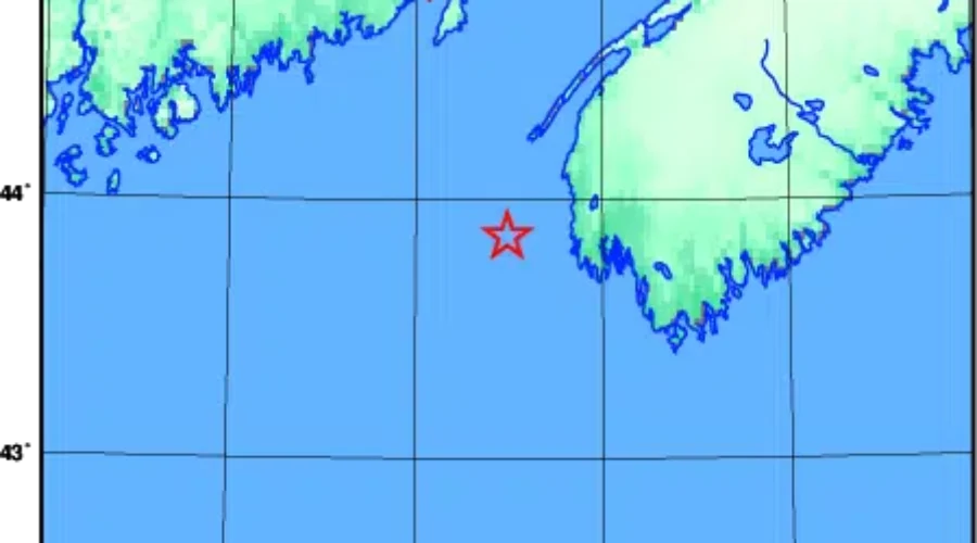 Earthquake Off The Coast Of Yarmouth