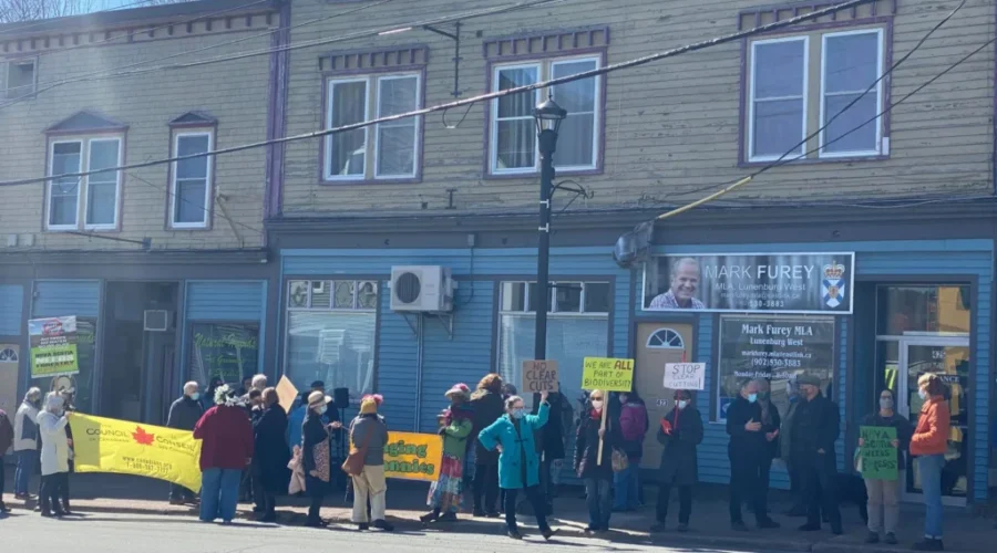 Protestors In Bridgewater Call For Clear-Cutting Moratorium