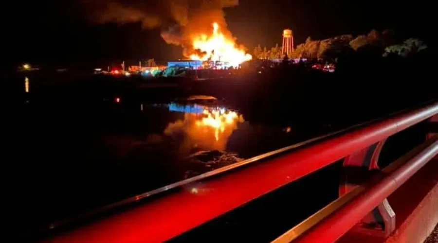 Major Fire At Lumber Plant In Weymouth