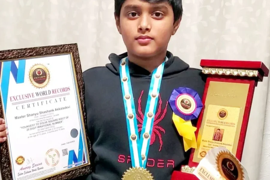 Grade Five Student Breaks Math World Record
