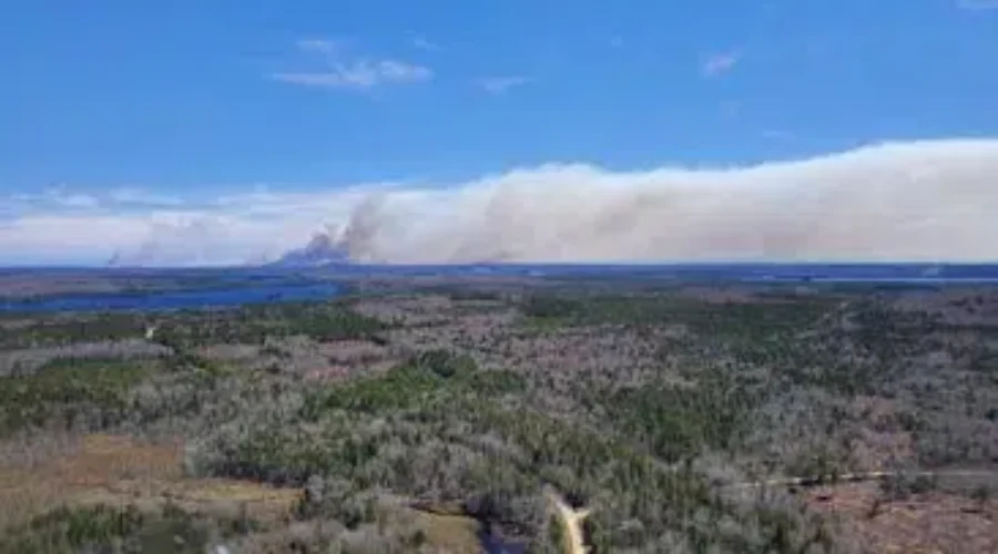 Yarmouth Wildfire Not Expected To Reach Any Communities