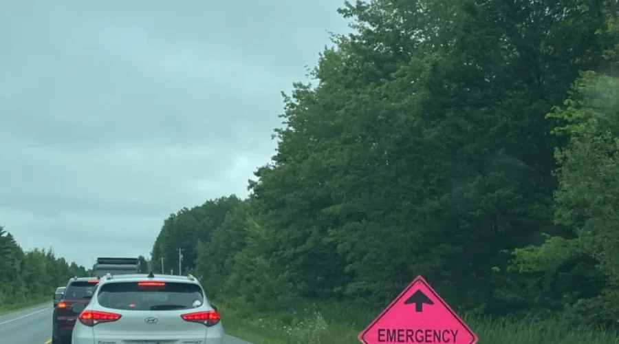 Single vehicle collision on 103