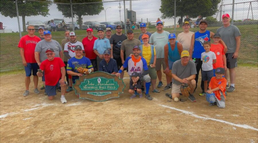 Michelin employees old and new send off company baseball field