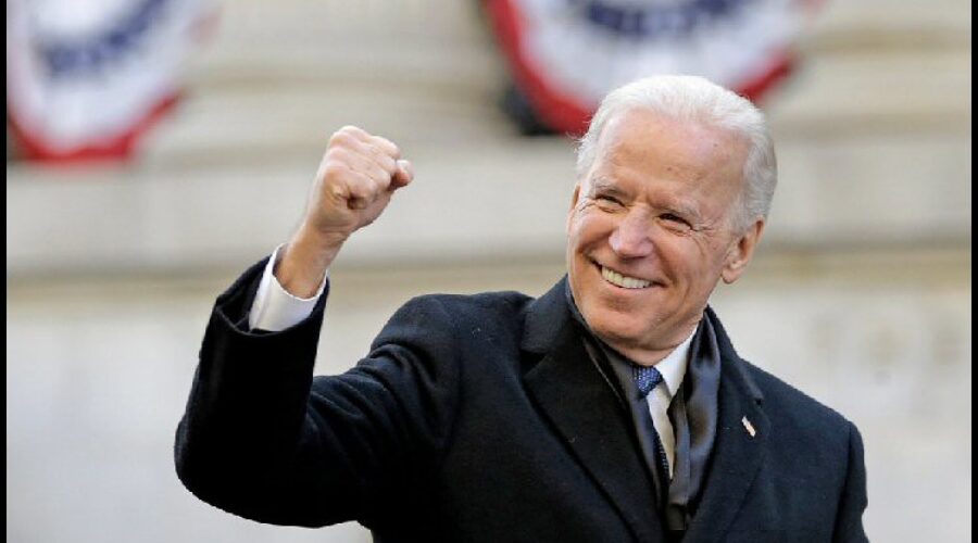 U.S. President Joe Biden greeted with Peace by Chocolate candy bar