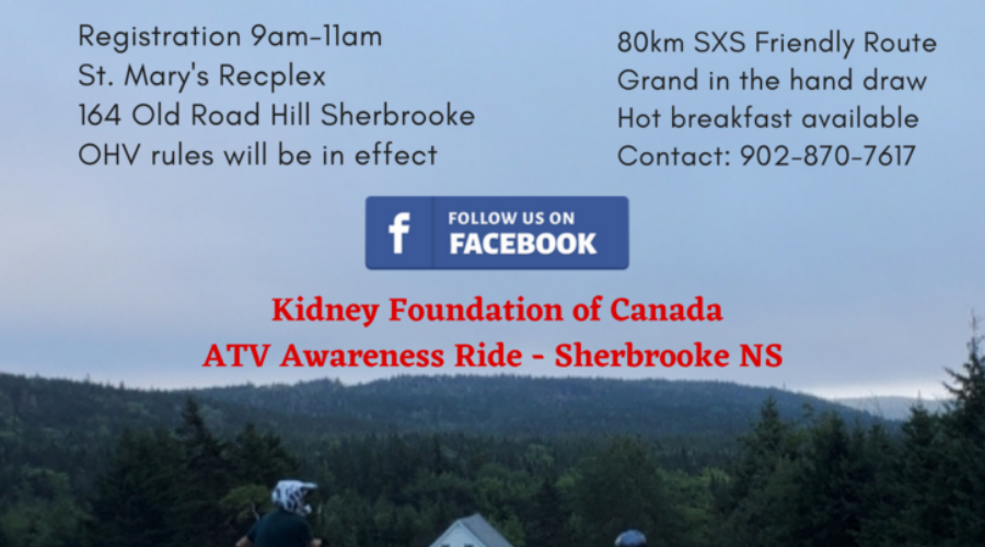 First ever 80km ATV Awareness Ride in support of Kidney Foundation