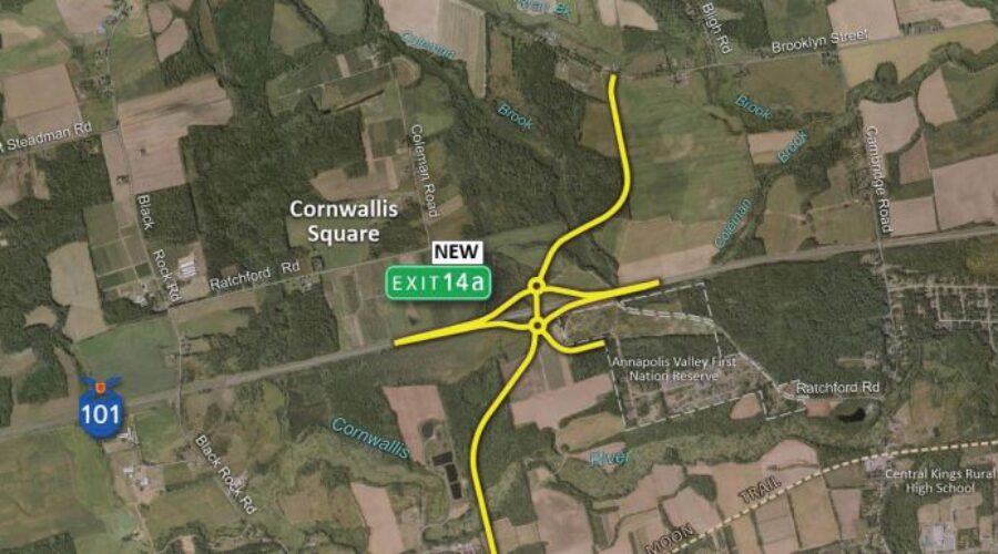 New $47M interchange on Highway 101 between Coldbrook and Berwick