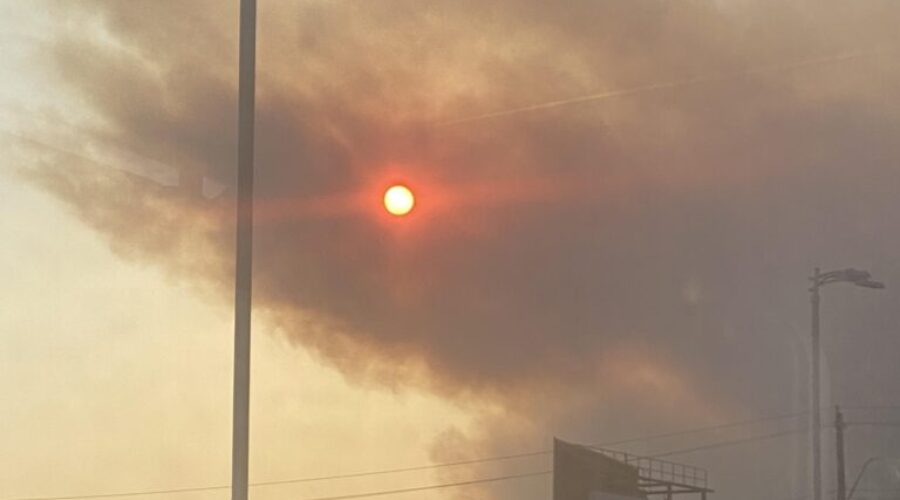 Smoke reducing visibility on Highway 103 in Tantallon