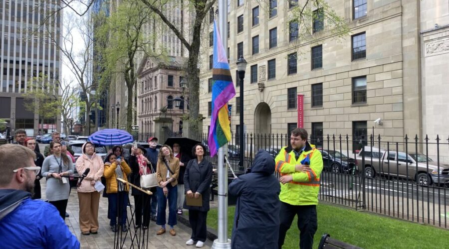 Nova Scotia NDP hold Pride flag raising ceremony at Province House