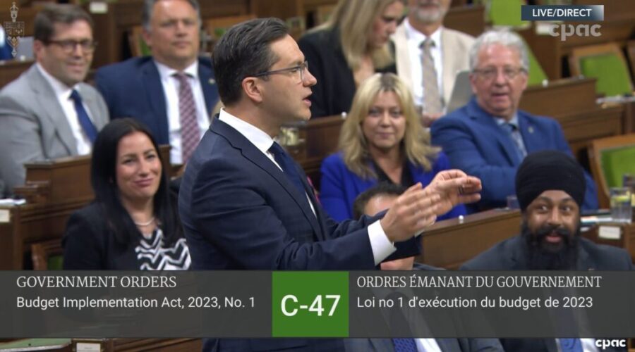 Poilievre filibusters budget bill