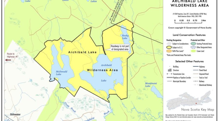 Nova Scotia establishes new Archibald Lake Wilderness Area