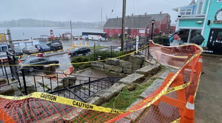 Car launches over downtown Lunenburg staircase, injuring pedestrian and driver