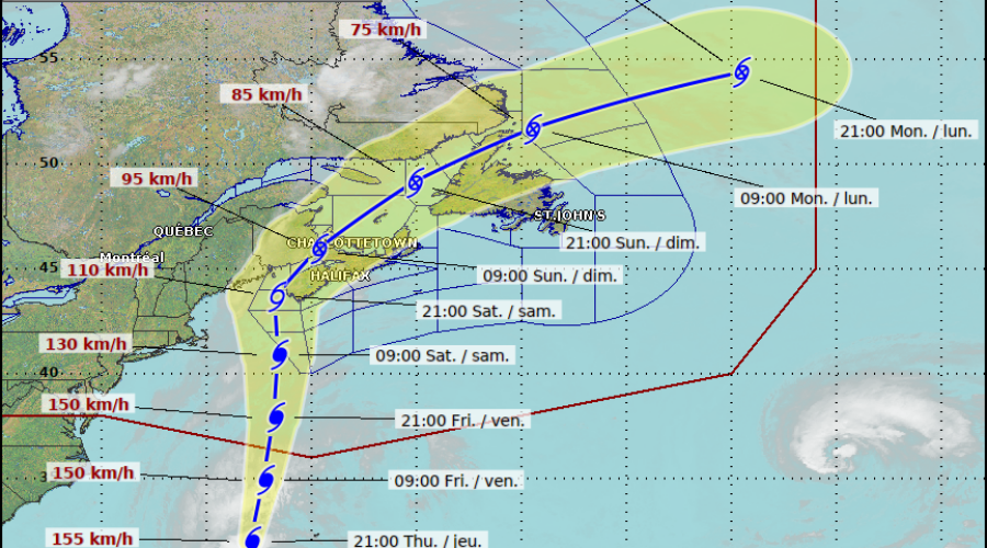 Watches now in effect for N.S. and N.B. as Hurricane Lee continues north