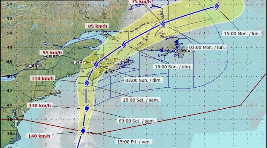 Hurricane watch for parts of N.S. as Lee approaches
