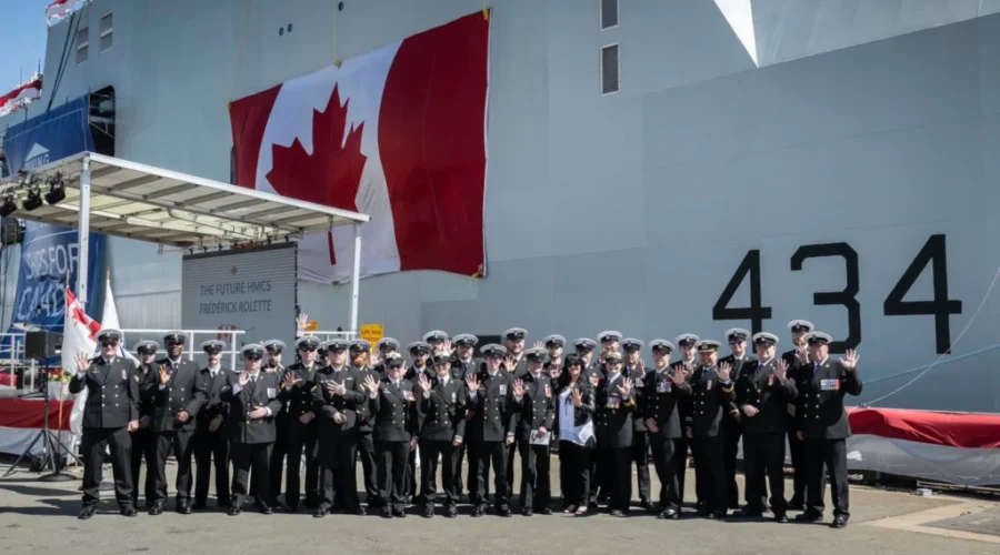 Naming ceremony for future HMCS Frédérick Rolette in Halifax