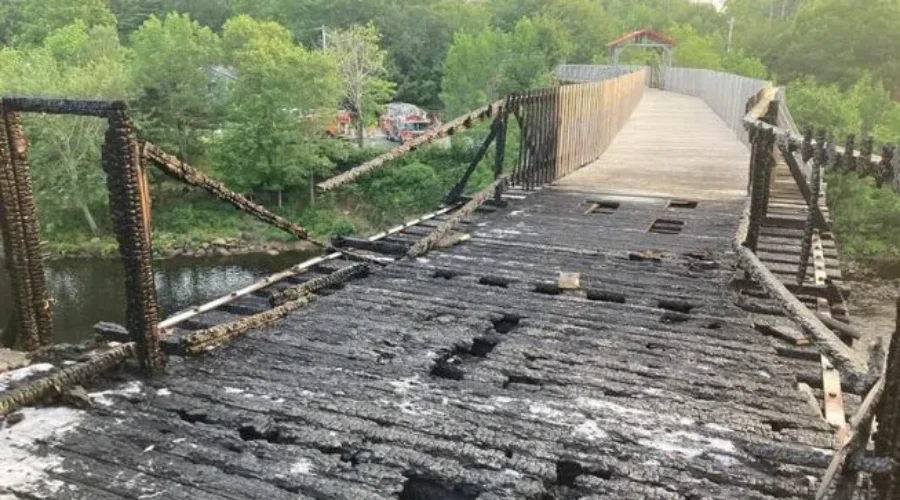 Centenial Bridge repair work underway