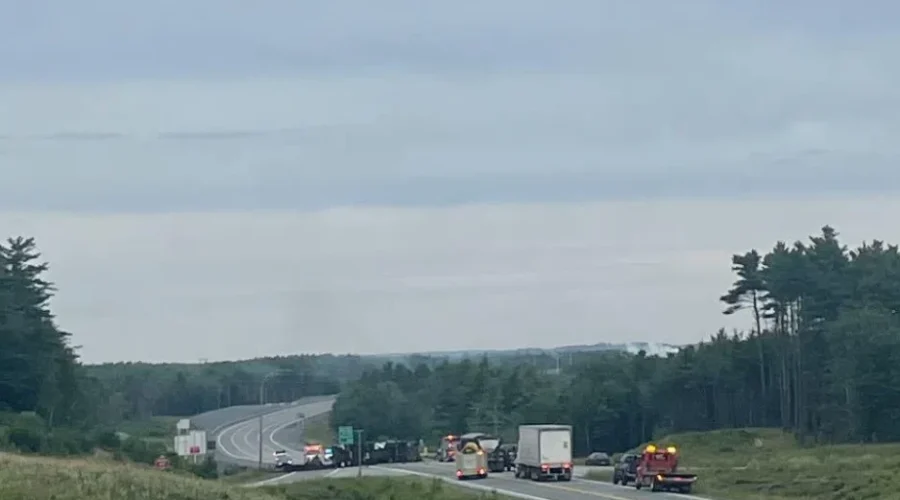 Update: Highway 103 reopens near Bridgewater after to transport truck rollover