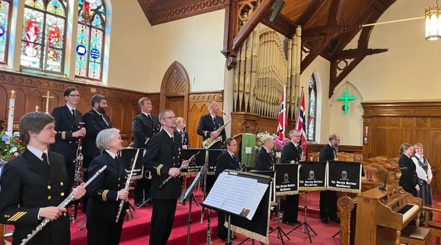 Norwegian Navy Band honours WWII ties during special visit to Lunenburg