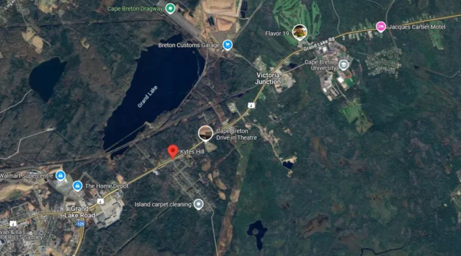 Small wildfire burning near Sydney in Cape Breton