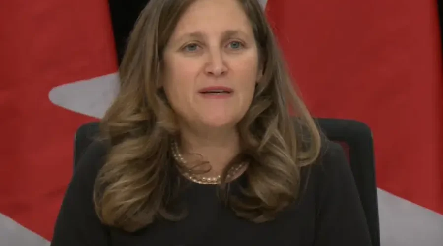 Chrystia Freeland to resign as MP Friday