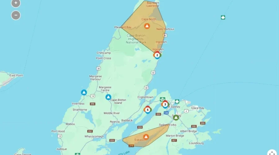 UPDATE: Power outages throughout Nova Scotia on Saturday